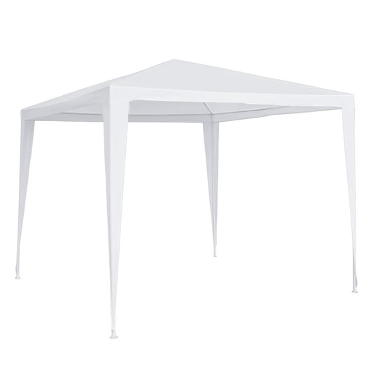 9x9 Ft Portable Canopy Party Tent Gazebo for Weddings Parties Outdoor Sunshade with Dressed Legs, White - Gallery Canada